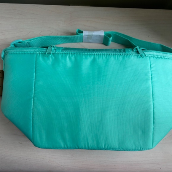 New Victoria’s Secret Turquoise Blue Woven Tote Bag & VS Turquoise Cooler Set - Picture 9 of 15